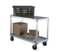 New Age 2 Level Aluminum Utility Cart w/ 800 lb Capacity, Flat Ledges (1415)-cityfoodequipment.com