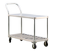 New Age 2 Level Aluminum Utility Cart w/ 800 lb Capacity, Flat Ledges (1416)-cityfoodequipment.com