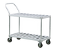 New Age 2 Level Aluminum Utility Cart w/ 1000 lb Capacity, Flat Ledges (1420)-cityfoodequipment.com