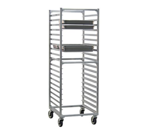 New Age 23 7/8"W 40 Steam Table Pan Rack w/ 3" Bottom Load Slides (1509)-cityfoodequipment.com