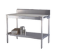 New Age 36" Poly Top Work Table w/ 6" Backsplash & 5/8" Top, Aluminum Base, 24"D (24PBS36KD)-cityfoodequipment.com