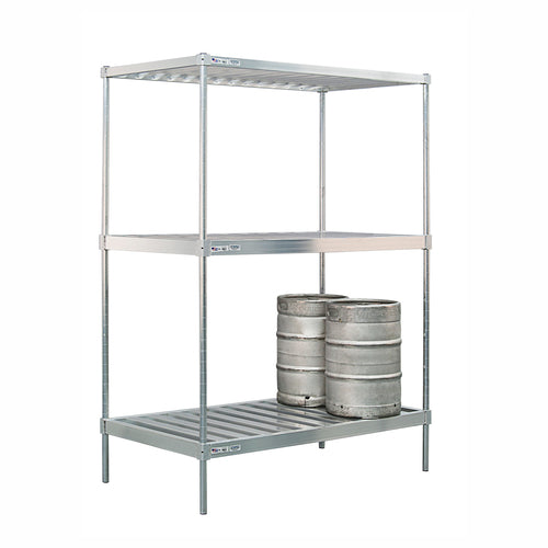 New Age (3) Level Keg Rack w/ (16) Keg Capacity, 80" x 34" x 84" (51173)-cityfoodequipment.com