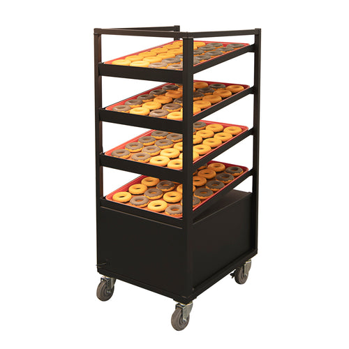 New Age Floor Model Non Refrigerated Donut Display Rack w/ Open Shelves, Black (52711)-cityfoodequipment.com