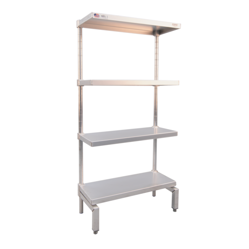 New Age Stationary Order Pick Up Station - 42"W x 13 3/4"D x 60"H, Aluminum (53316)-cityfoodequipment.com