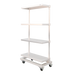 New Age Mobile To Go Shelving Unit - 42"W x 16"D x 60"H, Aluminum (53317)-cityfoodequipment.com