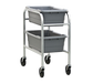 New Age Mobile Lug Rack w/ (2)16x25x8 1/2" Lug Capacity & Open Frame Design, Aluminum (6266)-cityfoodequipment.com
