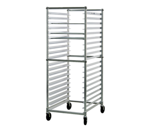 New Age Mobile Full Height Doughnut Screen Rack w/ Open Sides & (2)23x33" Pan Capacity (93020KD)-cityfoodequipment.com