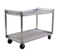 New Age 2 Level Aluminum Utility Cart w/ 1500 lb Capacity, Raised Ledges (97178)-cityfoodequipment.com