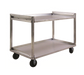 New Age 2 Level Aluminum Utility Cart w/ 1500 lb Capacity, Raised Ledges (97180)-cityfoodequipment.com