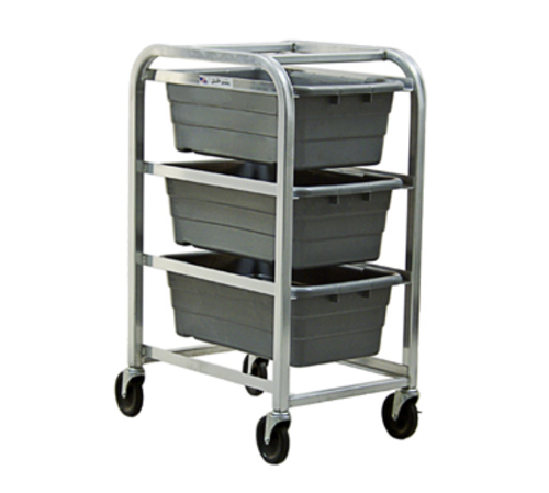 New Age Mobile Lug Rack w/ Open Frame Design & (3)42 x 18 3/4 x 26" Lug Capacity, Aluminum (97205)-cityfoodequipment.com