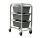New Age Mobile Lug Rack w/ Open Frame Design & (3)42 x 18 3/4 x 26" Lug Capacity, Aluminum (97205)-cityfoodequipment.com