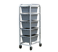 New Age Mobile Lug Rack w/ Open Frame & (5)18 3/4 x 26 x 61" Lug Capacity, Welded Aluminum (97253)-cityfoodequipment.com