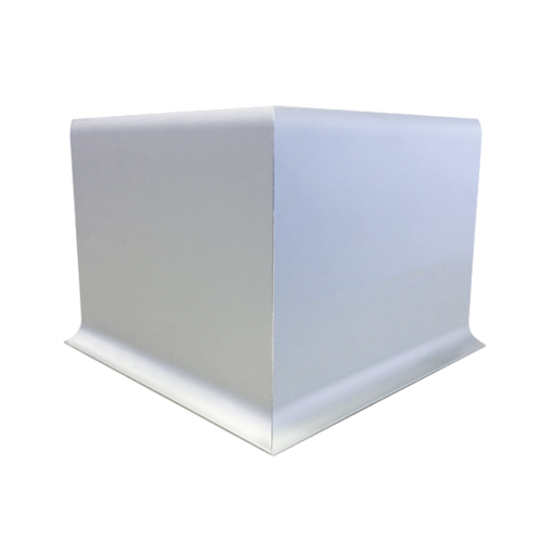 New Age Cove Baseboard - Outside Corner, 5"W x 5"H, Aluminum (9790C)-cityfoodequipment.com