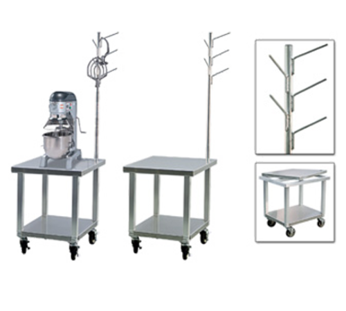 New Age 29" Mixer Table w/ All Stainless Undershelf Base & Utensil Rack, 23"D (99738)-cityfoodequipment.com
