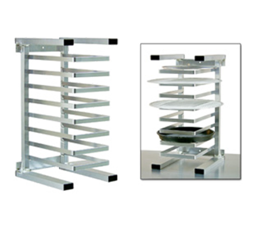 New Age 12"W 8 Pizza Pan Rack w/ 1 5/8" Bottom Load Slides (99970)-cityfoodequipment.com