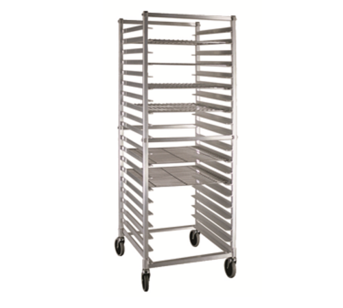 New Age Mobile Full Height Doughnut Screen Rack w/ Open Sides & (20)23x23 Pan Capacity (NS621KD)-cityfoodequipment.com