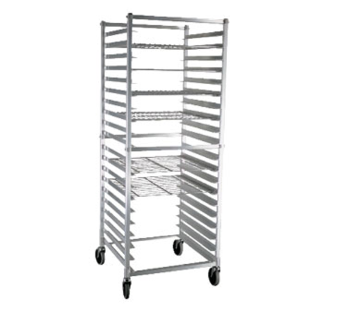 New Age Mobile Full Height Doughnut Screen Rack w/ Open Sides & (20)24x24 Pan Capacity (NS947KD)-cityfoodequipment.com