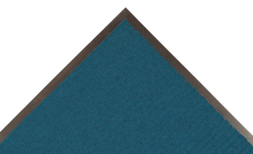NoTrax 109S0048BU Brush Step? Entrance Scraper Floor Mat, 4' x 8', 3/8" Thick, Slate Blue-cityfoodequipment.com