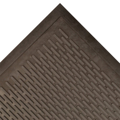 NoTrax 340S0046BL Soil Guard? Entrance Floor Mat, 4' x 6', 1/4" Thick, Black-cityfoodequipment.com