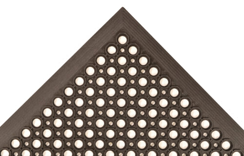 NoTrax 562S0315BL Sanitop? Grease-Resistant Floor Mat, 3' x 15', 1/2" Thick, Black-cityfoodequipment.com