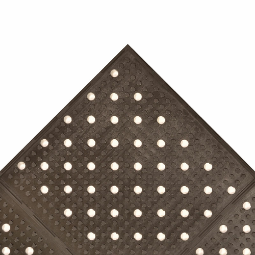 Notrax T23S0028BL Multi-Mat Ii® Grease-Resistant Floor Mat, 2' X 8', 3/8" Thick, Black-cityfoodequipment.com