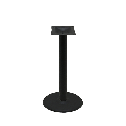 Oak Street 18" Round Table Disc Base - Dining Height, Cast Iron, Powder Coated, Black (B18DISC-STD)-cityfoodequipment.com