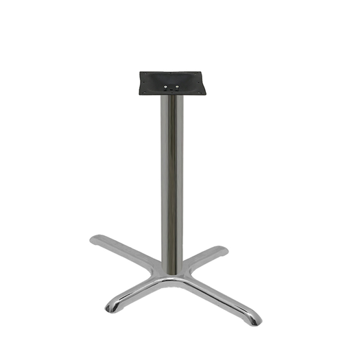 Oak Street Dining Height Table Base W/ 22 X 30" Base Spread, Chrome (B2230CHR-STD)-cityfoodequipment.com