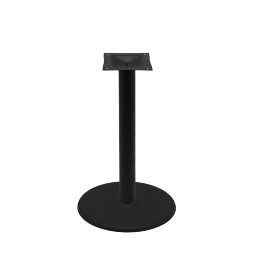 Oak Street 24" Round Table Base - Dining Height, Cast Iron, Powder Coated, Black (B24DISC-STD)-cityfoodequipment.com