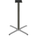 Oak Street Bar Height Table Base w/ 30 x 30" Base Spread, Chrome (B30CHR-BAR)-cityfoodequipment.com