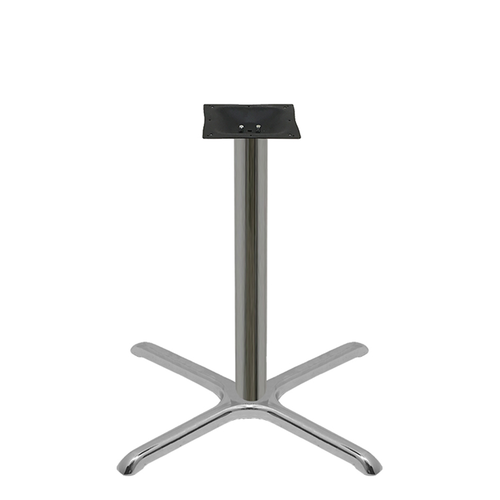 Oak Street Dining Height Table Base W/ 30 X 30" Base Spread, Chrome (B30CHR-STD)-cityfoodequipment.com
