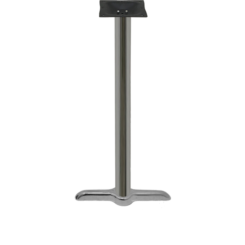 Oak Street Bar Height Table Base W/ 5 X 22" Base Spread, Chrome (B522CHR-BAR)-cityfoodequipment.com