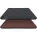 Oak Street 24" Square Reversible Melamine Table Top, Mahogany/black (MB2424)-cityfoodequipment.com