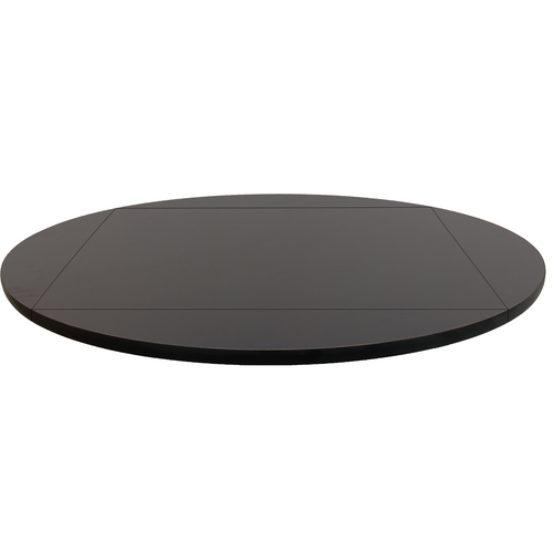Oak Street 36" Square To 51" Round Melamine Table Top, Black (MB3636FLIP51BLK)-cityfoodequipment.com
