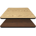 Oak Street 30" X 48" Rectangular Reversible Melamine Table Top, Oak/walnut (OW3048)-cityfoodequipment.com