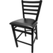 Oak Street Extra Large Bar Stool W/ Metal Ladder Back & Black Vinyl Seat, Black (SL3301)-cityfoodequipment.com