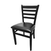 Oak Street Dining Chair W/ Ladder Back & Black Vinyl Seat - Beechwood Frame, Black (WC101BLK)-cityfoodequipment.com