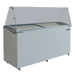 Ojeda 68 1/5" Mobile Ice Cream Dipping Cabinet w/ 20 Tub Capacity - White, 120v (12FLAVORDIP)-cityfoodequipment.com