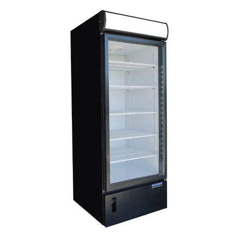 Ojeda 30 1/5" One Section Display Freezer W/ Swing Door - Bottom Mount Compressor, Black, 120v (FMH-27)-cityfoodequipment.com