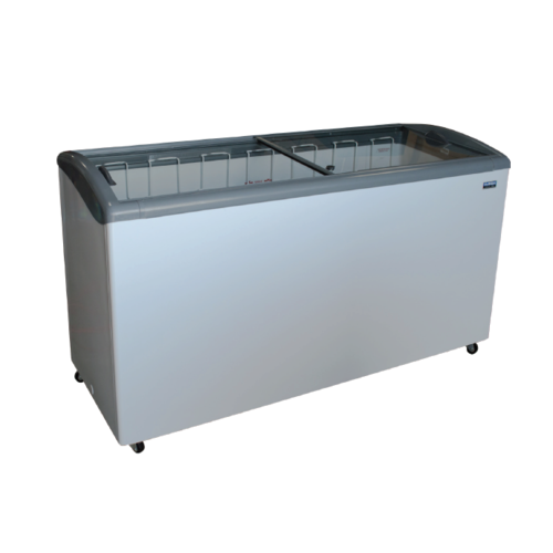 Ojeda 68 3/10" Mobile Chest Freezer w/ (7) Baskets - White, 120v (NBH-68)-cityfoodequipment.com