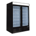Ojeda 47 2/5" RMH Series Two Section Glass Door Merchandiser - (2) Left/Right Hinge Doors, Black, 120v (RMH 40)-cityfoodequipment.com