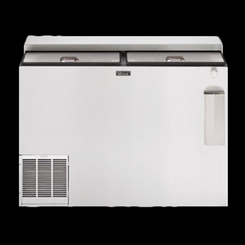 Perlick BC48LT-3 48" Forced Air Bottle Cooler - Holds (206) 12 oz Bottles, Lid Locks, Black, 120v-cityfoodequipment.com