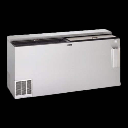 Perlick BC72RT-3 72" Forced Air Bottle Cooler - Holds (339) 12 oz Bottles, Lid Locks, Black, 120v-cityfoodequipment.com