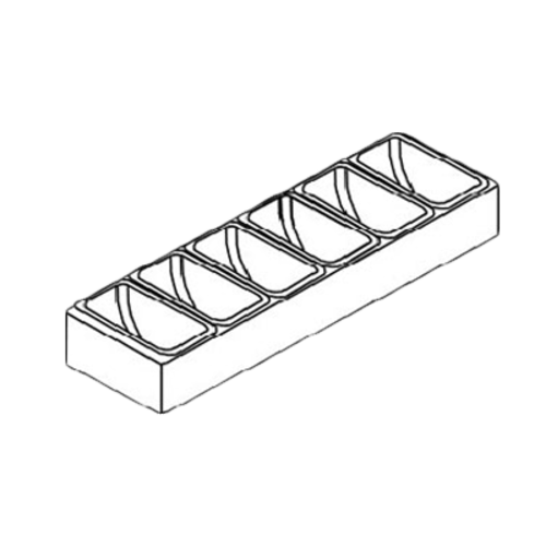 Perlick CC6 (6) Compartment Bar Garnish Tray-cityfoodequipment.com