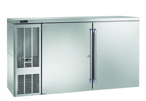 Perlick BBS60-SS-L-STK 60" Bar Refrigerator - 2 Swinging Solid Doors, Stainless, 120v-cityfoodequipment.com