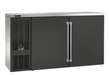 Perlick BBS60-BS-L-STK 60" Bar Refrigerator - 2 Swinging Solid Doors, Black, 120v-cityfoodequipment.com