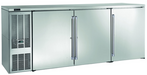 Perlick BBS84-SS-L-STK 84" Bar Refrigerator - 3 Swinging Solid Doors, Stainless, 120v-cityfoodequipment.com