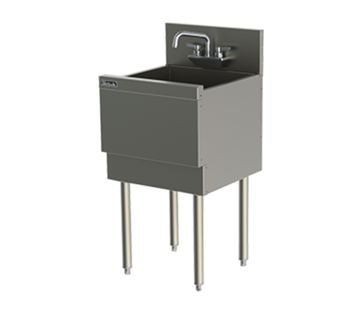 Perlick TSF18M1-EC 18" 1 Compartment Sink w/ 16 1/4"L x 16"W Bowl, 15" Deep-cityfoodequipment.com