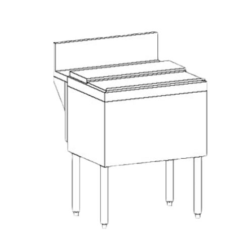 Perlick TSD18IC 18-In Modular Ice Chest W/ ABS Top Ledge, 35-Lb Bin, Stainless-cityfoodequipment.com
