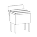 Perlick TSD18IC 18-In Modular Ice Chest W/ ABS Top Ledge, 35-Lb Bin, Stainless-cityfoodequipment.com