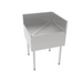 Perlick TSF90D-I Underbar Freestanding Drainboard - 6" Backsplash, 24" X 24"-cityfoodequipment.com